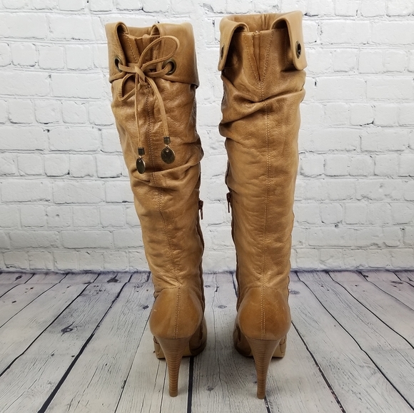 VIANNI COLLECTION | tall stacked heel slouchy boots - Picture 7 of 9